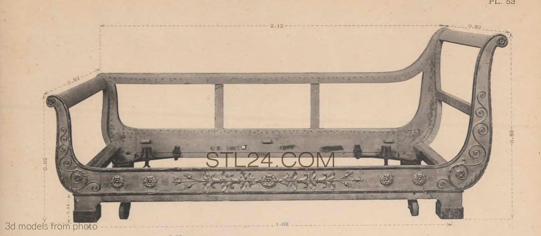 Диваны (SOFA_0131 -  | 3D model 3DSMAX / OBJ / STL) 3D модель для ЧПУ станка